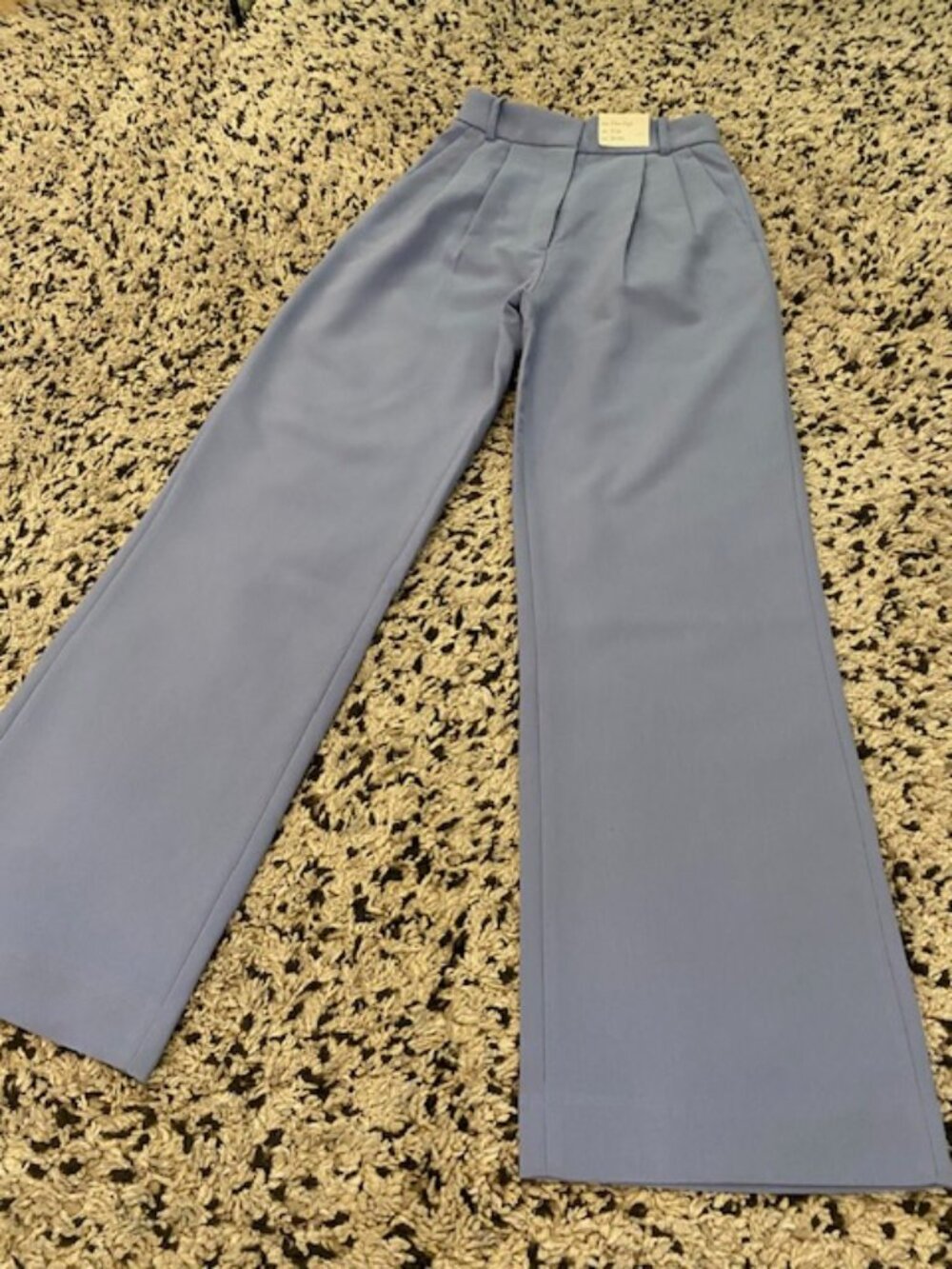 Abercrombie & Fitch Sloane Wide Leg Pants 00 Lavender/Pale Blue NWT - Picture 2 of 16